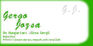 gergo jozsa business card